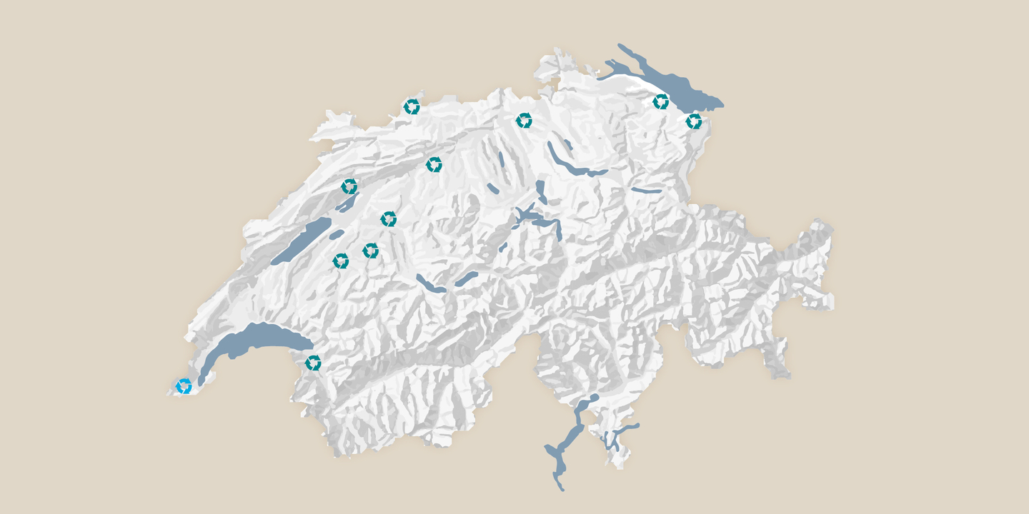 Alle Standorte in der Schweiz